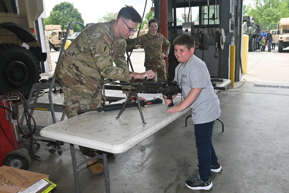 Employees’ kids tour Fort Indiantown Gap