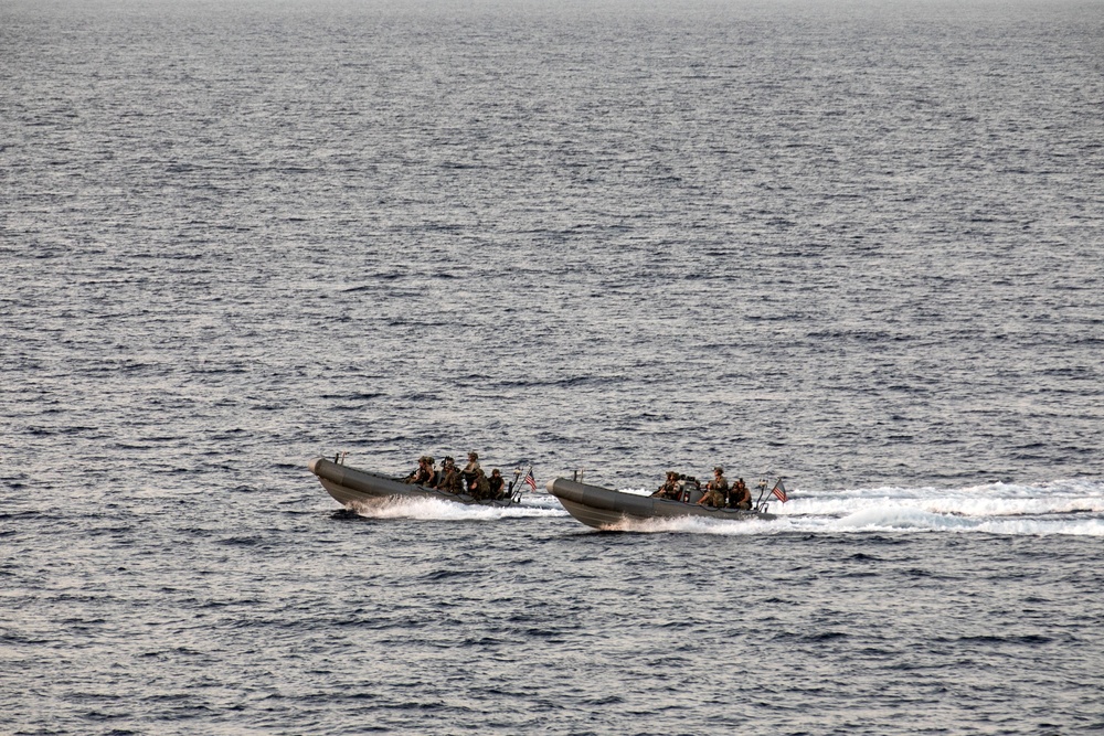 USS Wayne E. Meyer conducts operations in the U.S. Central Command area of responsibility as part of the Carl Vinson Carrier Strike Group