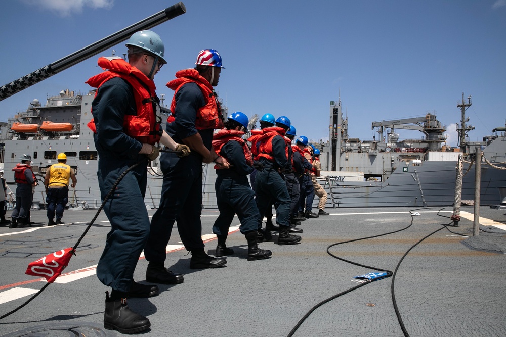 USS Wayne E. Meyer conducts operations in the U.S. Central Command area of responsibility as part of the Carl Vinson Carrier Strike Group