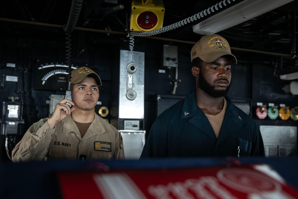 USS Wayne E. Meyer conducts operations in the U.S. Central Command area of responsibility as part of the Carl Vinson Carrier Strike Group