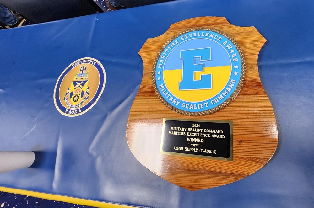 Fast Combat Support Vessel Receives Its First MSC Maritime “E” Award