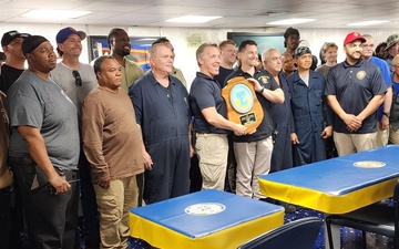 Fast Combat Support Vessel Receives Its First MSC Maritime “E” Award