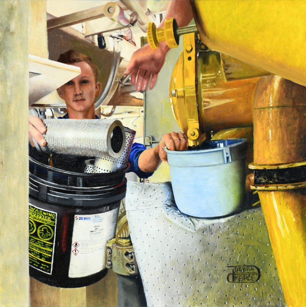 US Coast Guard Art Program 2025 Collection, Object Id # 202516, &quot;Tight squeeze,&quot; Debra Keirce