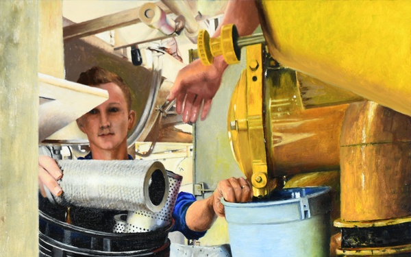 US Coast Guard Art Program 2025 Collection, Object Id # 202516, "Tight squeeze," Debra Keirce
