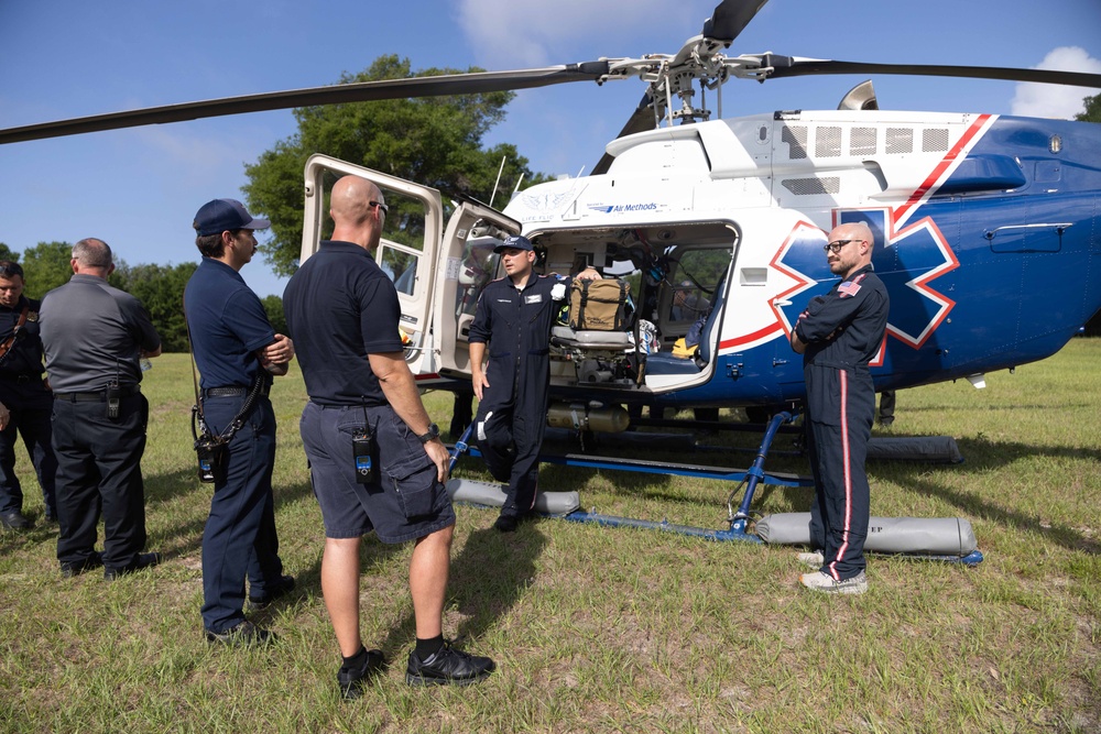 NAS Pensacola Fire Department Conducts Joint Life Flight Training