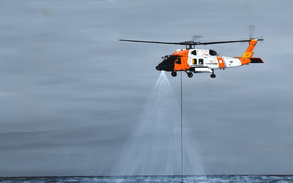 US Coast Guard Art Program 2025 Collection, Object Id # 202521, &quot;Rescue challenge,&quot; Bill Mast