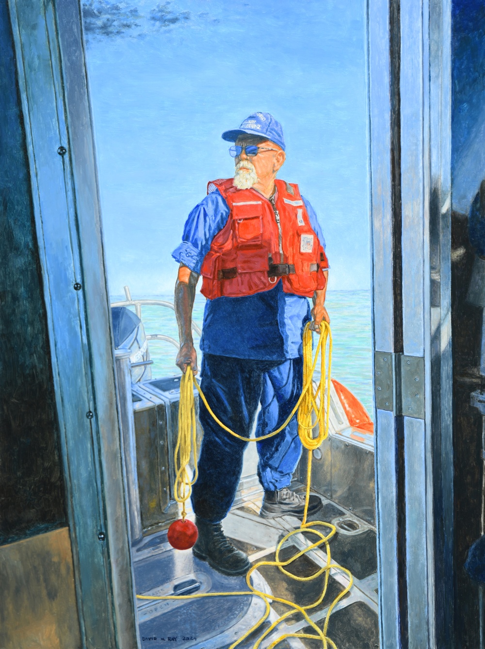 US Coast Guard Art Program 2025 Collection, Object Id # 202524, Coast Guard Auxiliary--Semper Paratus,&quot; David Ray