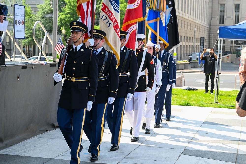 USPS 250th Military Stamps First Day of Issuance Ceremony