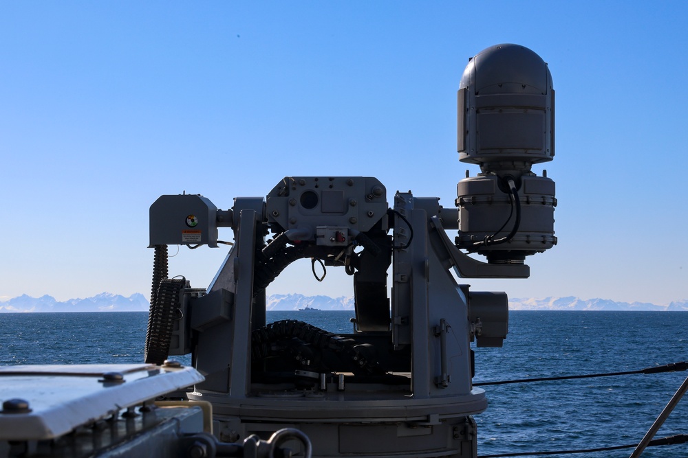 he Arleigh Burke-class guided-missile destroyer USS Bulkeley (DDG 84) participates in Formidable Shield 2025