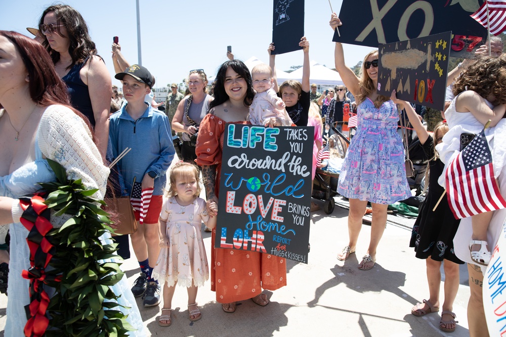 USS Alexandria returns to Naval Base Point Loma following seven-month Pacific Ocean deployment