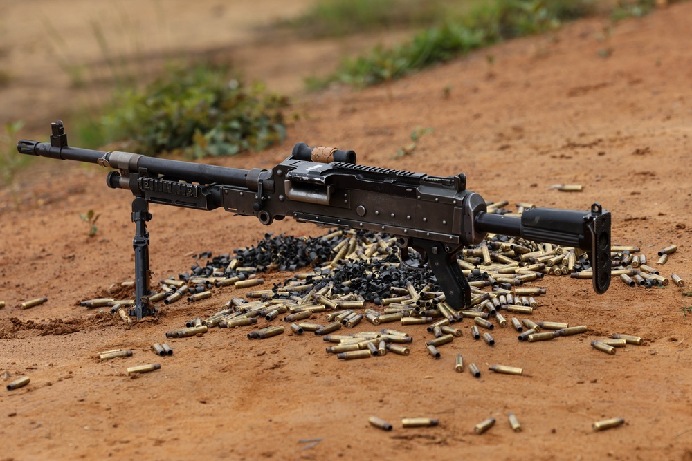U.S. Marines with MCAF Quantico conduct machine gun range and field exfiltration