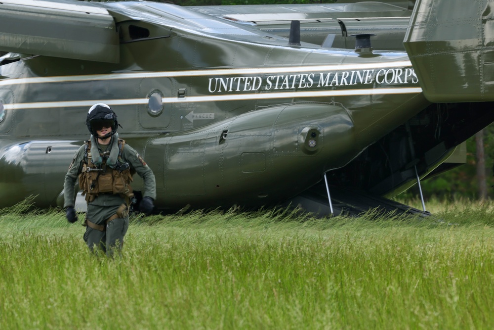 U.S. Marines with MCAF Quantico conduct machine gun range and field exfiltration