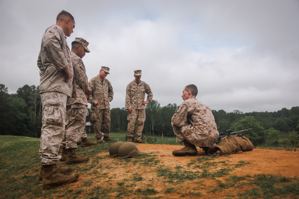 U.S. Marines with MCAF Quantico conduct machine gun range and field exfiltration.