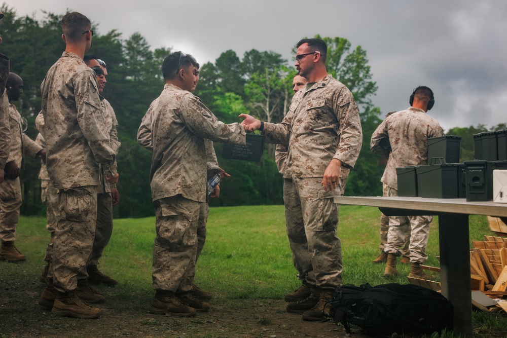 U.S. Marines with MCAF Quantico conduct machine gun range and field exfiltration.