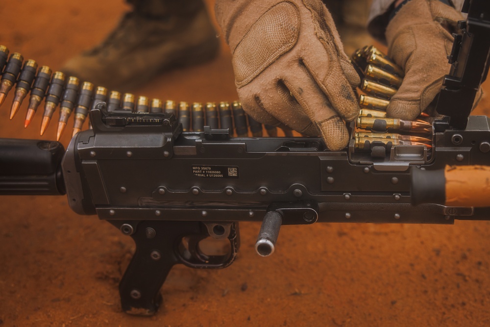 U.S. Marines with MCAF Quantico conduct machine gun range and field exfiltration.