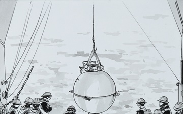 US Coast Guard Art Program 2025 Collection, Object Id # 202529, &quot;Cutter Healy ais scientists,&quot; Christopher Tupa