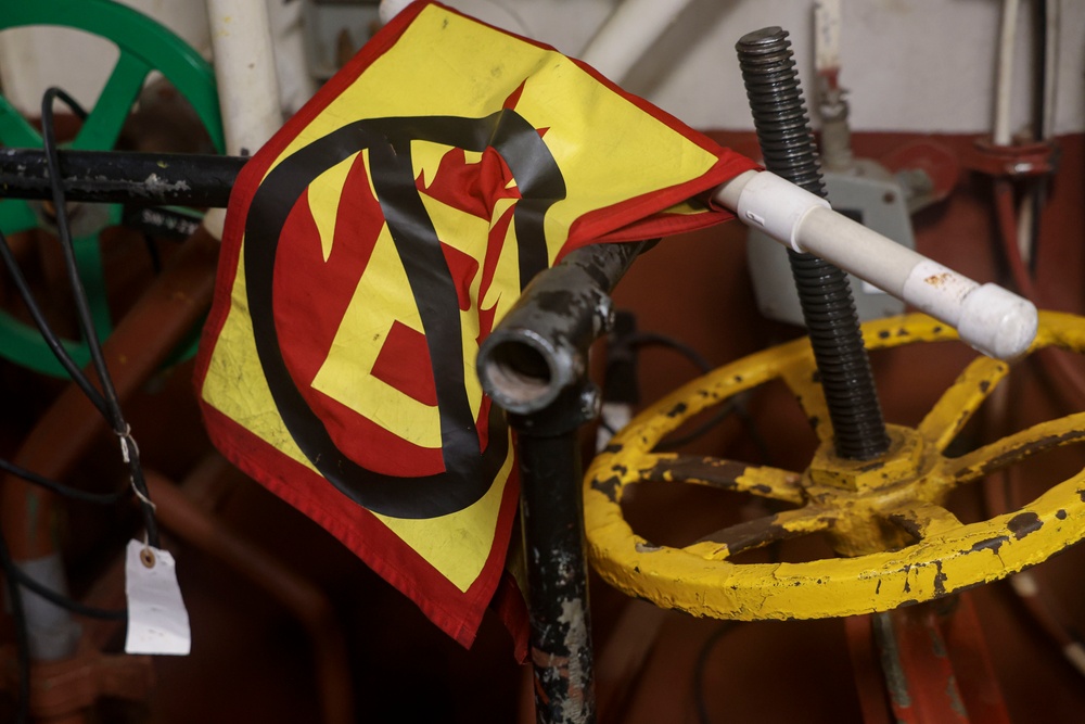 Fire flag signal used for damage control training