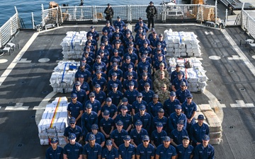 Coast Guard Cutter Calhoun offloads more than $140.9 million in illegal narcotics at Port Everglades