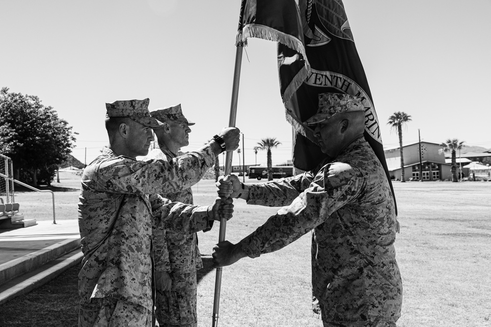 3/7 conducts a change of command ceremony