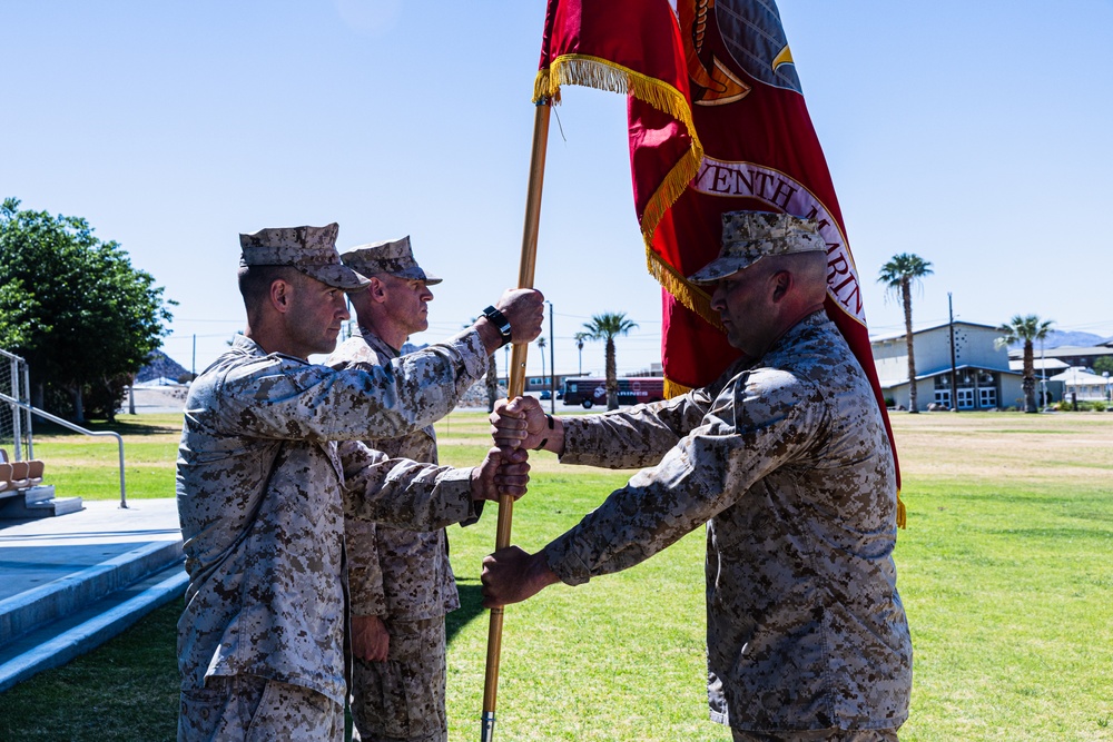 3/7 conducts a change of command ceremony