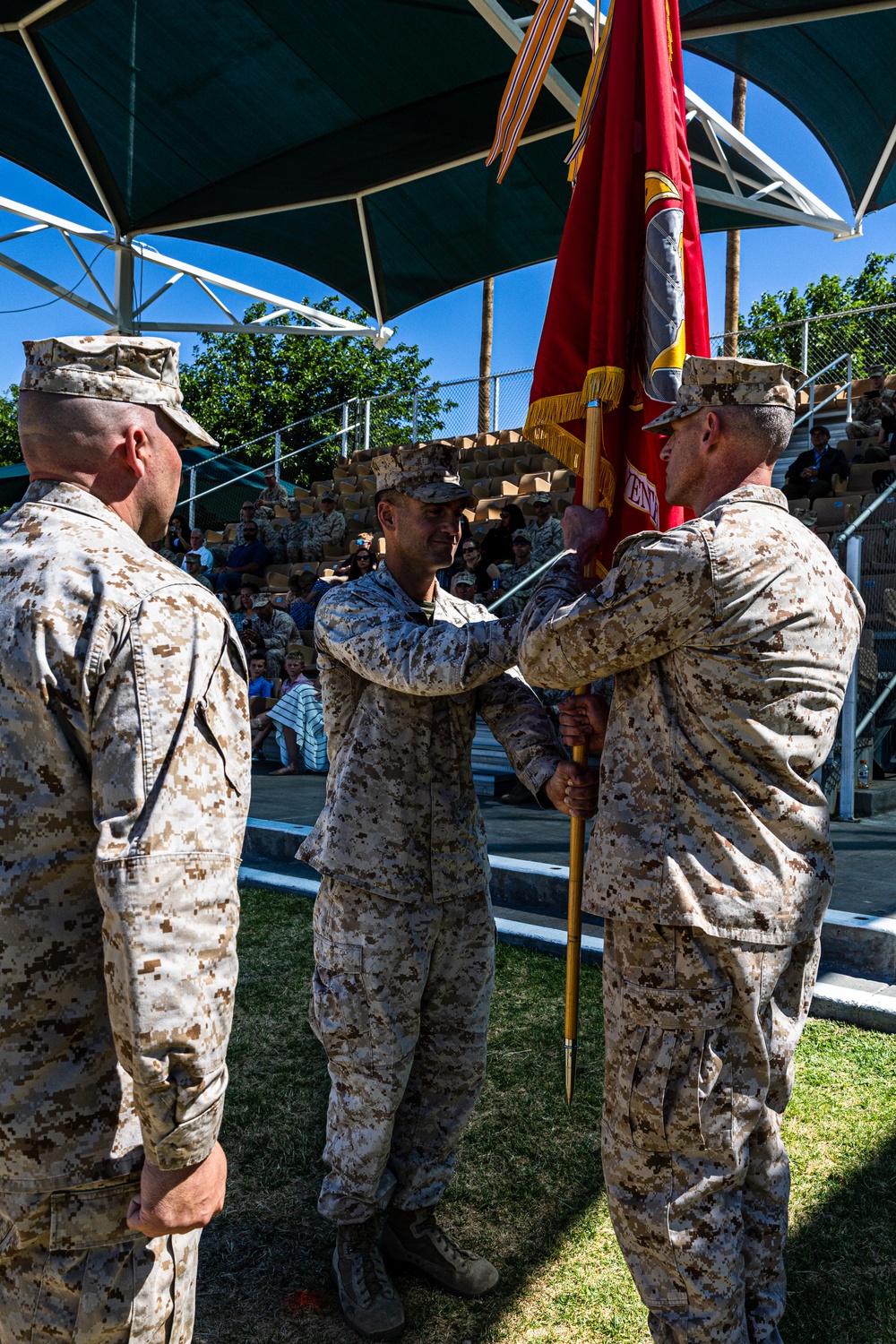 3/7 conducts a change of command ceremony