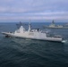 The French Navy Aquitaine-Class frigate FS Normandie (D651) participates in a PHOTOEX during At-Sea Demonstration (ASD) / Formidable Shield (FS) 2025