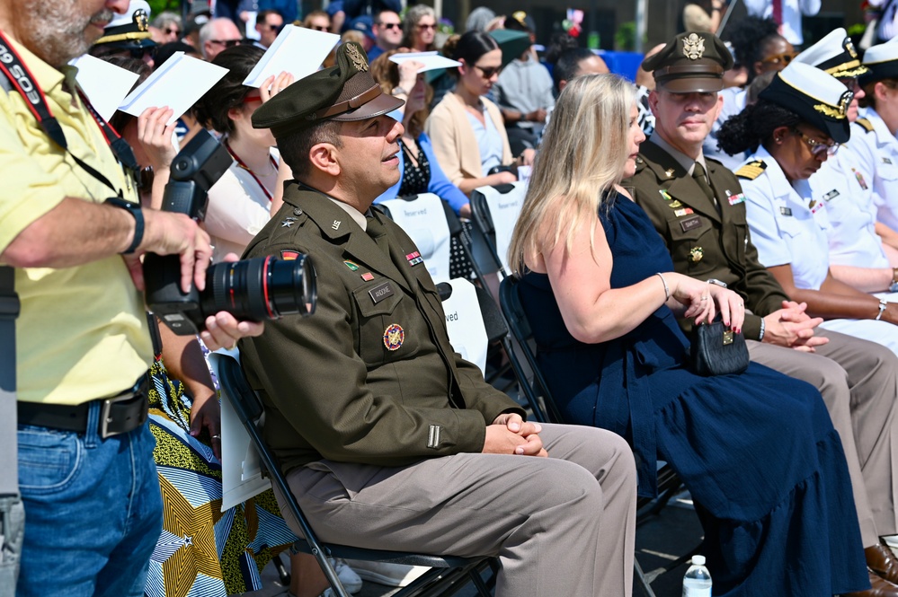 First Day of Issue Dedication Ceremony honors 250th anniversaries of the U.S. Army, U.S. Navy, and U.S. Marine Corps