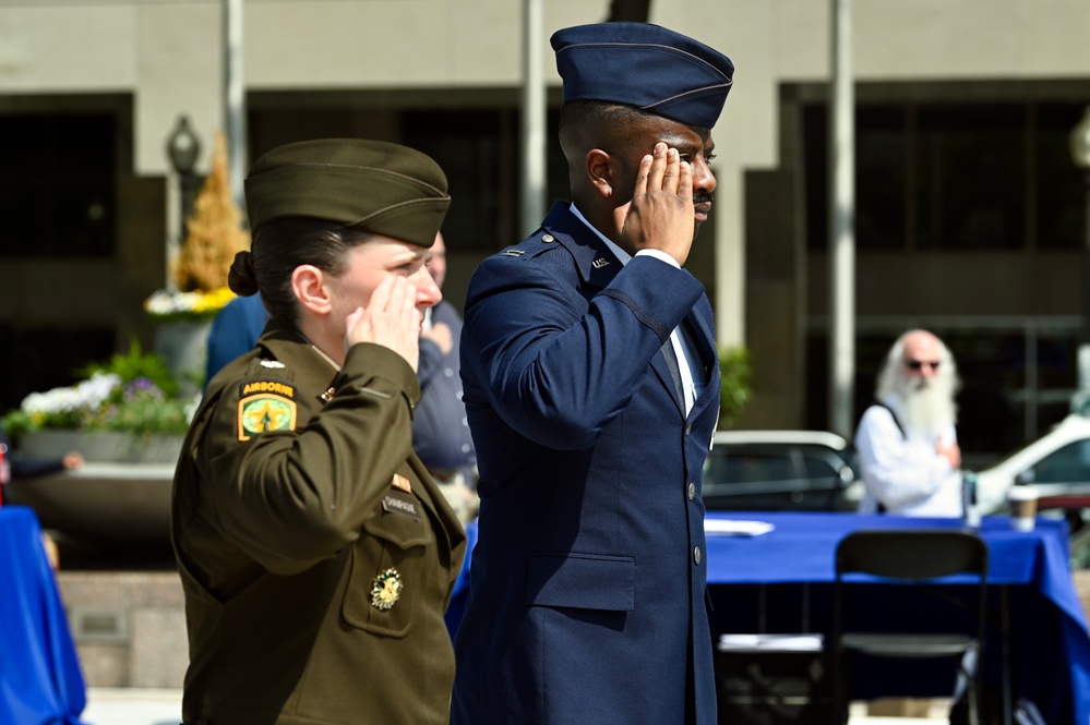 First Day of Issue Dedication Ceremony honors 250th anniversaries of the U.S. Army, U.S. Navy, and U.S. Marine Corps