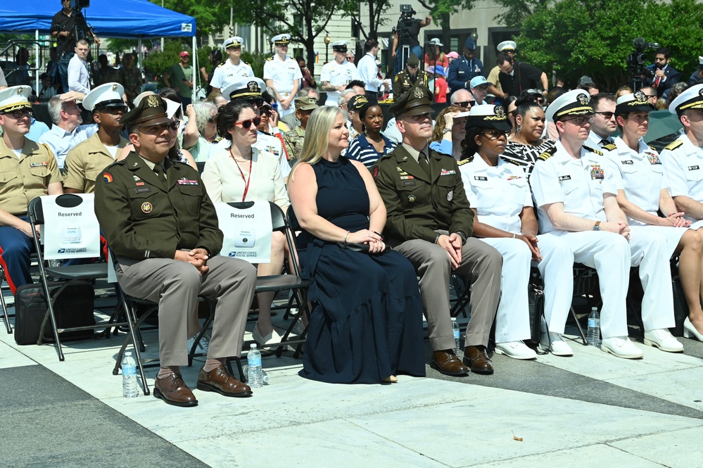 First Day of Issue Dedication Ceremony honors 250th anniversaries of the U.S. Army, U.S. Navy, and U.S. Marine Corps