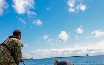 U.S. Navy Seamen and U.S. Army Soldiers Launch USV's for Arcane Thunder 25