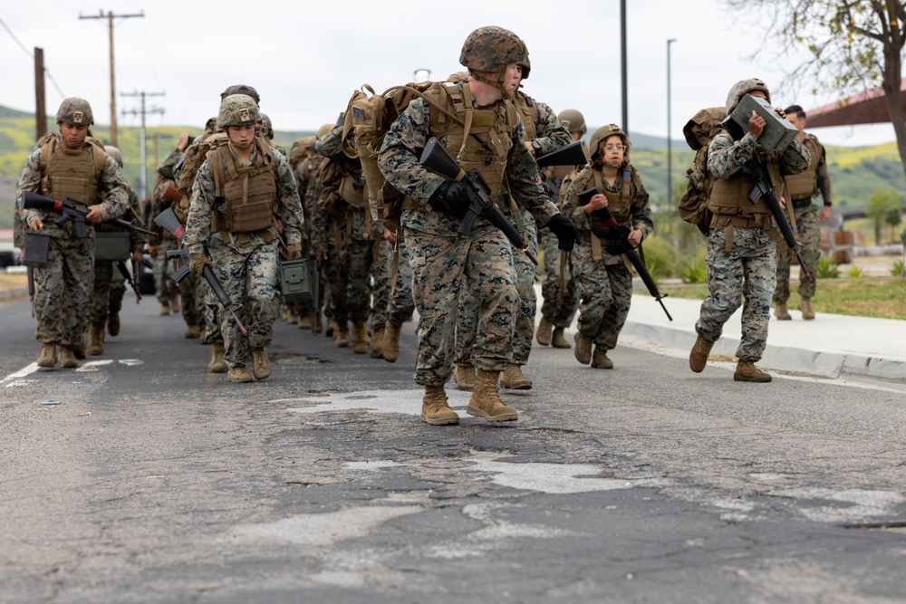 U.S. Marines with Martial Arts Instructor Course 79-25 participate in resupply run