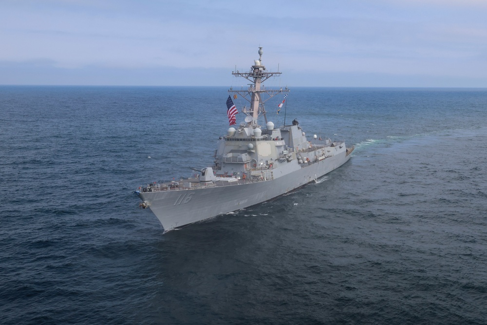 USS Thomas Hudner (DDG 116) participates in exercise At-Sea Demonstration (ASD) / Formidable Shield (FS) 2025.