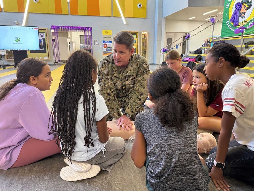Sailors Spark Student Interest in Healthcare Careers at W.T. Sampson Career Fair