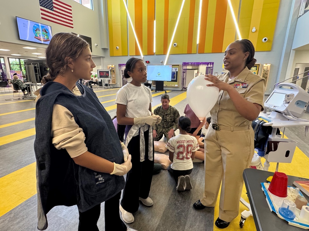 Sailors Spark Student Interest in Healthcare Careers at W.T. Sampson Career Fair