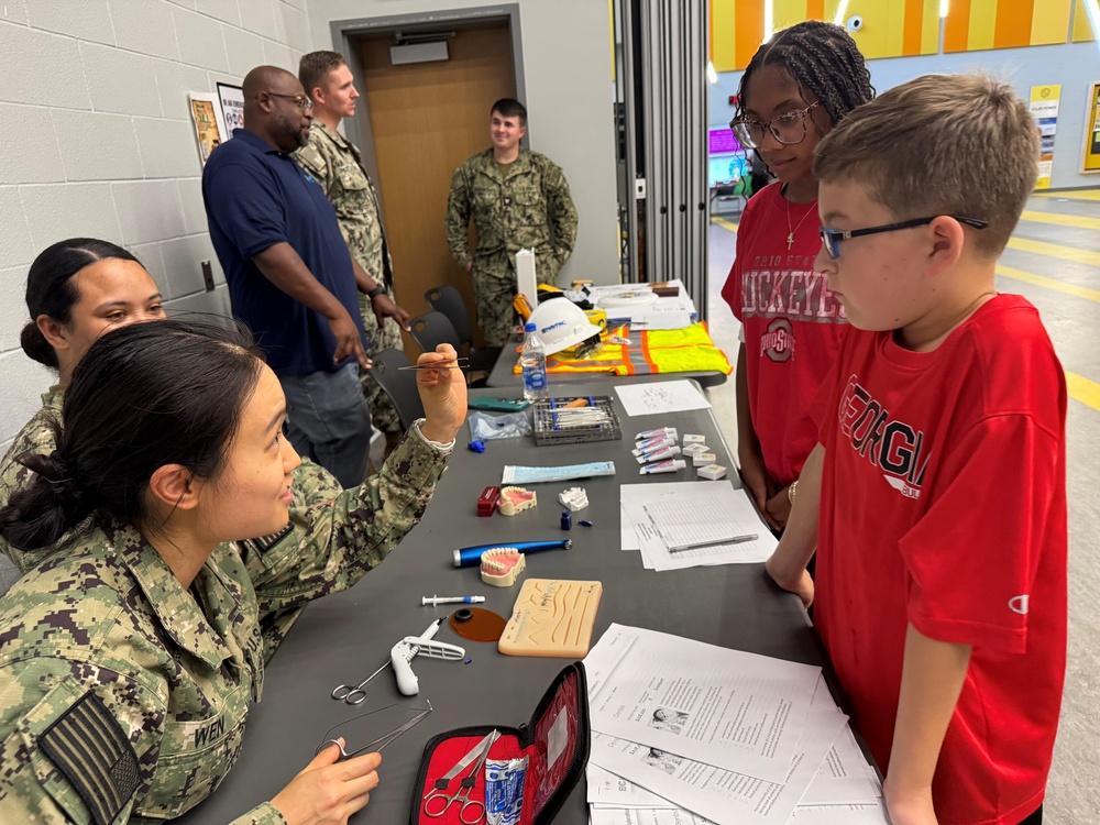 Sailors Spark Student Interest in Healthcare Careers at W.T. Sampson Career Fair