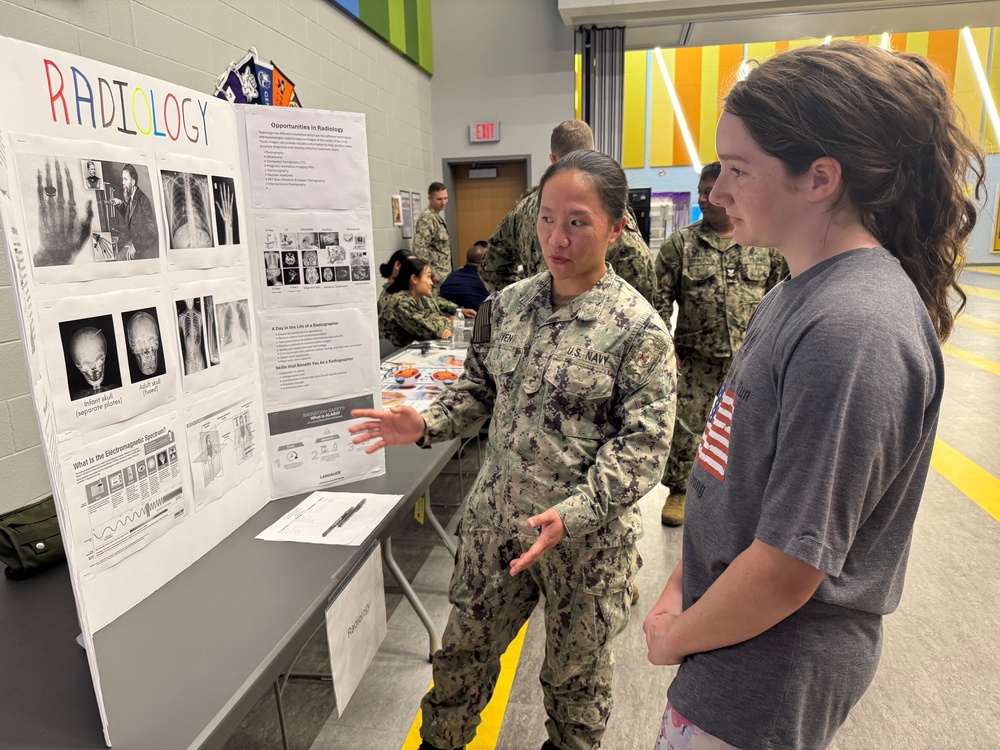 Sailors Spark Student Interest in Healthcare Careers at W.T. Sampson Career Fair