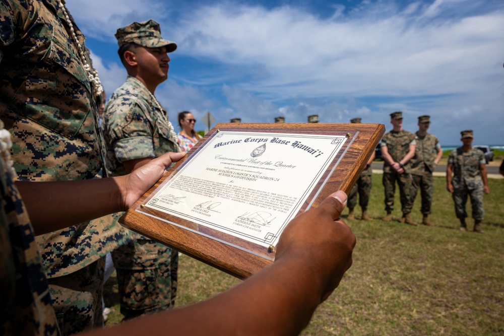 MALS-24 Marines are recognized for environmental excellence