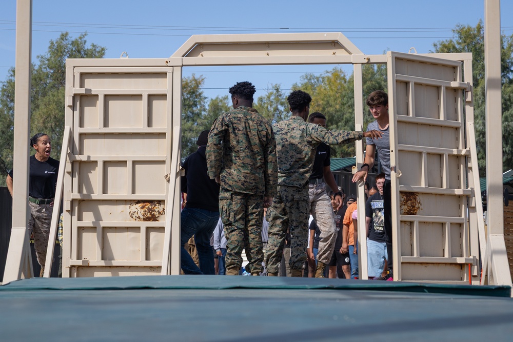 Students explore military jobs during Military Occupational Specialty Exposition at The Combat Center