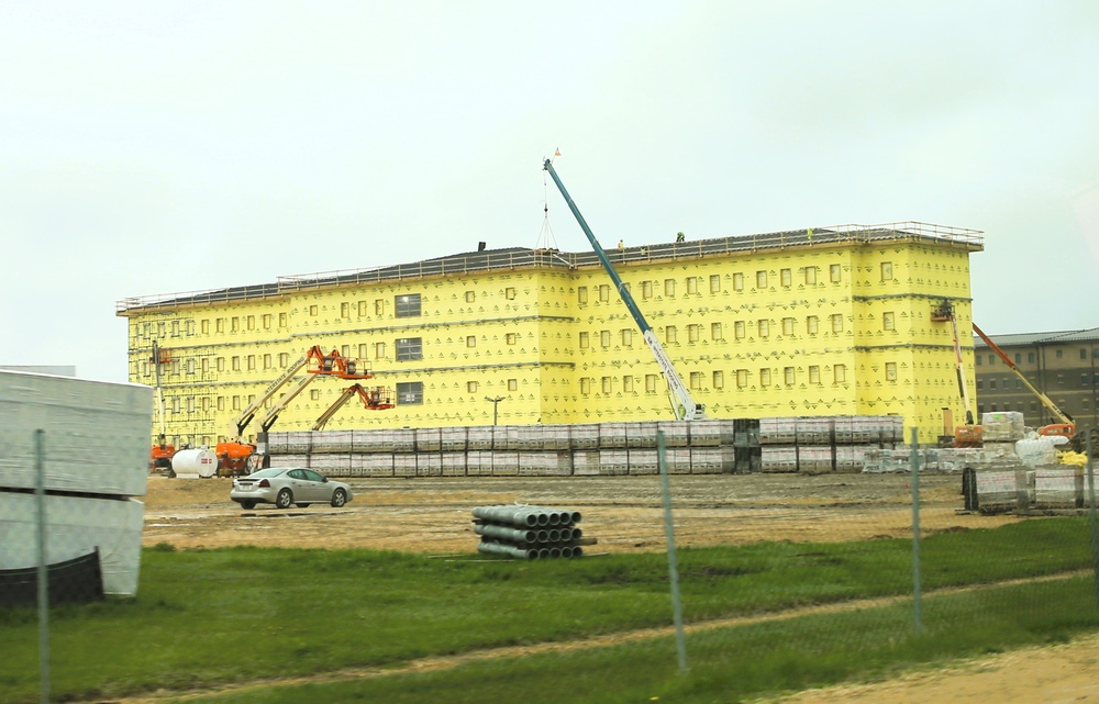May 2025 barracks construction operations for East Barracks Project at Fort McCoy
