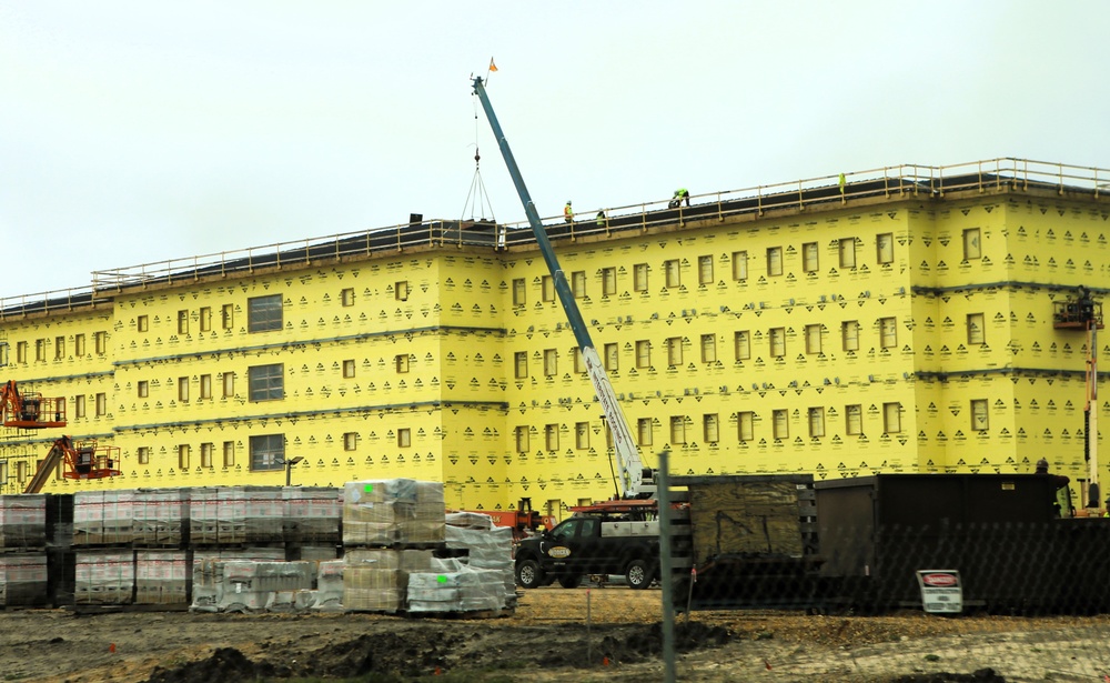 May 2025 barracks construction operations for East Barracks Project at Fort McCoy