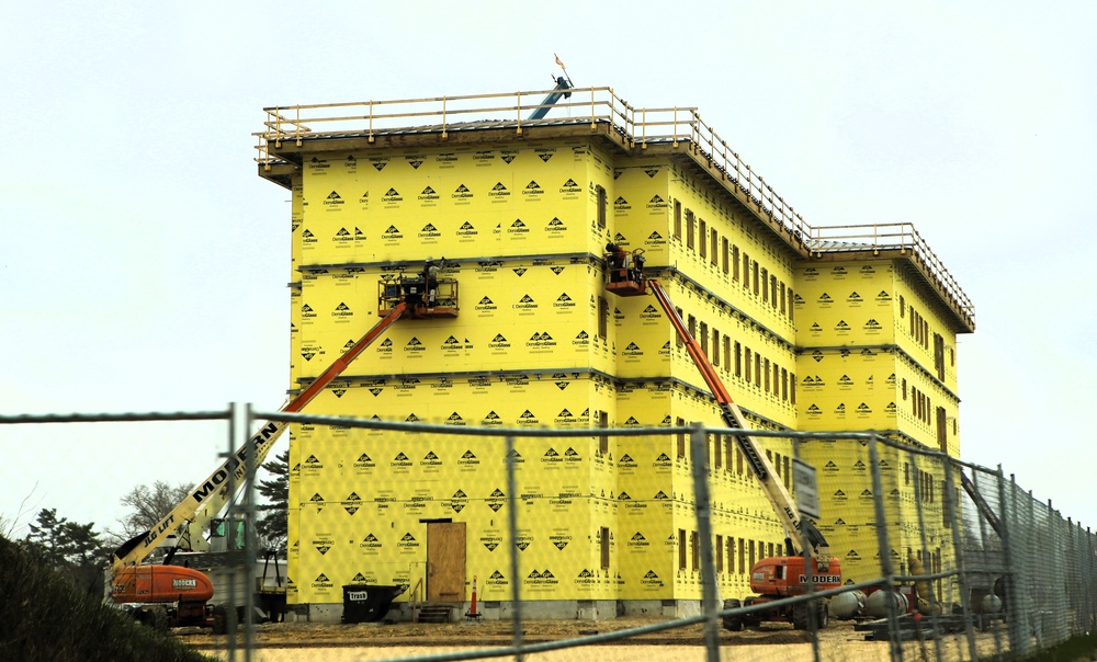 May 2025 barracks construction operations for East Barracks Project at Fort McCoy
