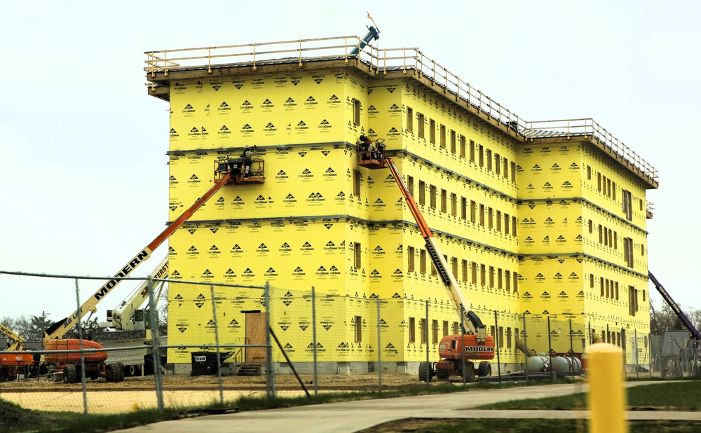 May 2025 barracks construction operations for East Barracks Project at Fort McCoy