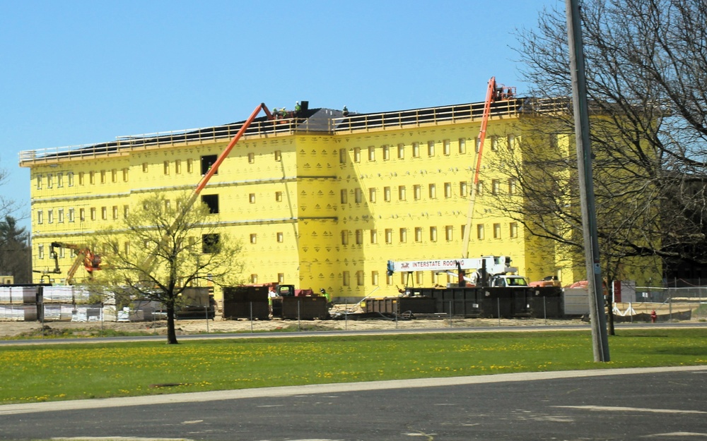 May 2025 barracks construction operations for East Barracks Project at Fort McCoy