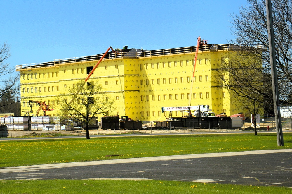 May 2025 barracks construction operations for East Barracks Project at Fort McCoy