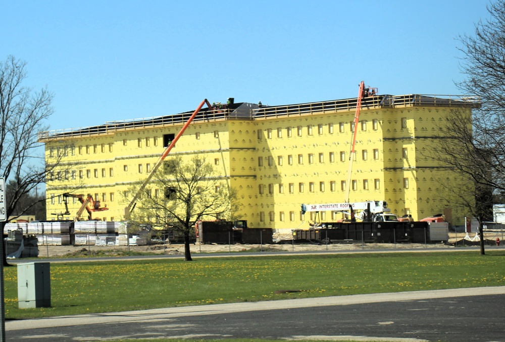May 2025 barracks construction operations for East Barracks Project at Fort McCoy