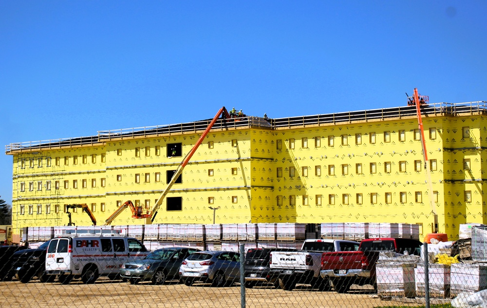 May 2025 barracks construction operations for East Barracks Project at Fort McCoy