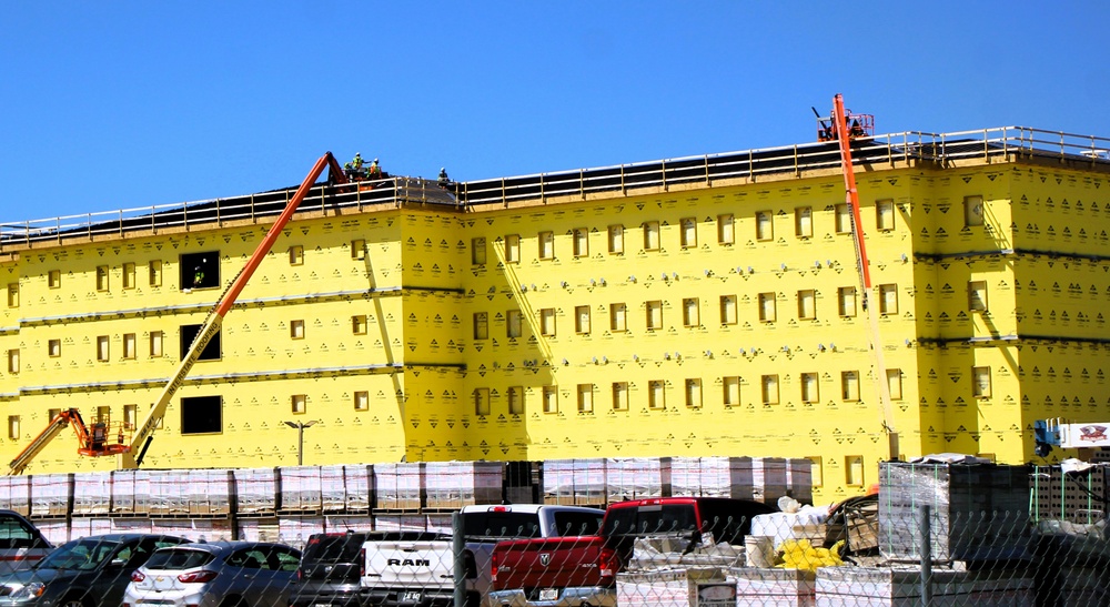 May 2025 barracks construction operations for East Barracks Project at Fort McCoy