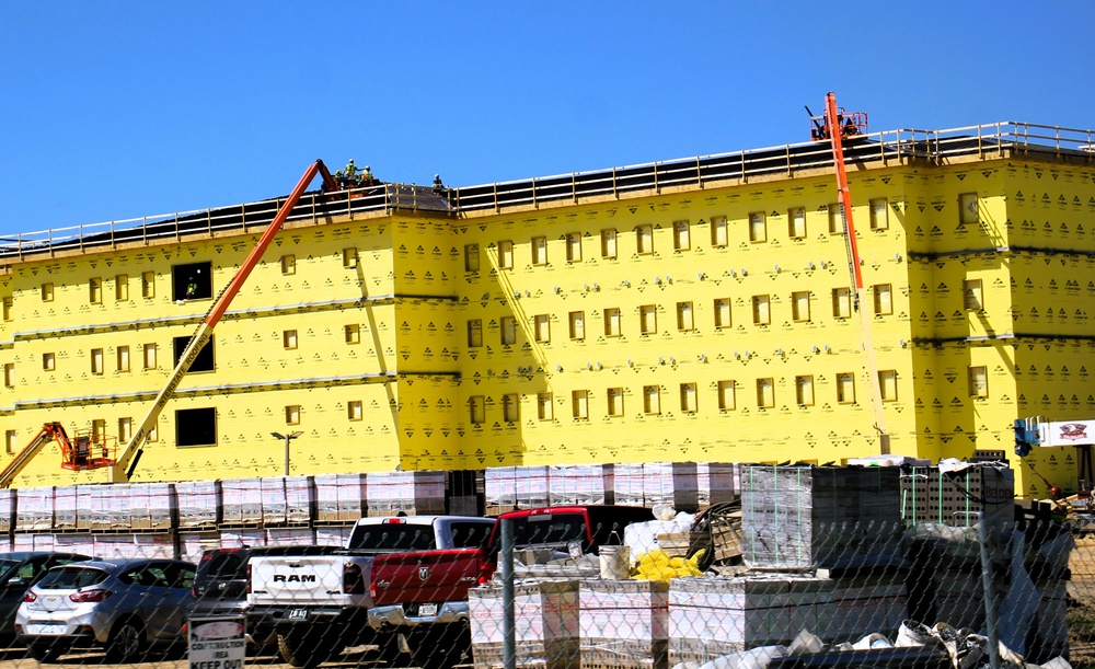 May 2025 barracks construction operations for East Barracks Project at Fort McCoy
