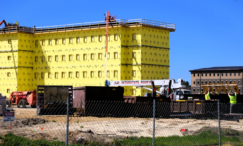 May 2025 barracks construction operations for East Barracks Project at Fort McCoy