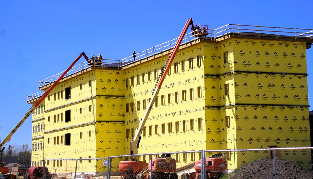 May 2025 barracks construction operations for East Barracks Project at Fort McCoy